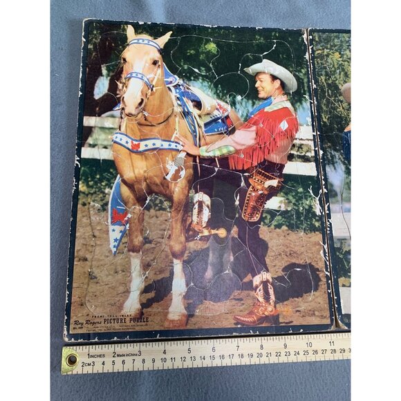 Vintage 1953 Frame Tray inlay Roy Rogers Picture Puzzle Set - Picture 6 of 6